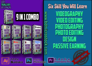 BDMicrostock combo course covering photography video design and AI for microstock income
